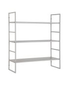 Estanterías Beja s en acero gris de 3 niveles - 17x48x55 cm