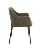 2 sillas de comedor Melilla con patas rizadas de color marrón negro HN1064 - 56x57x795 cm