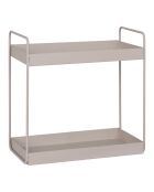 Rabo Doppelregal auf Ständer aus Stahl und 2 Regalen - 15x30x31 cm