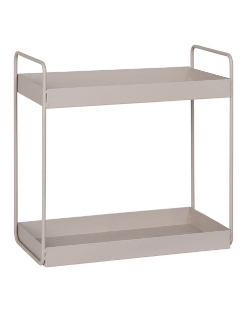 Ripiano doppio Rabo su supporto in acciaio e 2 ripiani - 15x30x31 cm