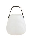 Lámpara LED blanca recargable Derry - 13x13x12 cm