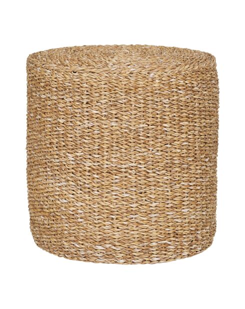 Rivera Pouf seagrass/cotton natural - 40x40x40 cm