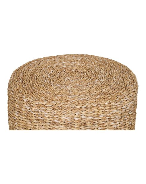 Rivera Pouf seagrass/cotton natural - 40x40x40 cm