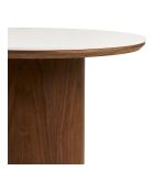 Piano del tavolino Noli in ceramica/frassino impiallacciato bianco/marrone scuro - 60x60x42 cm