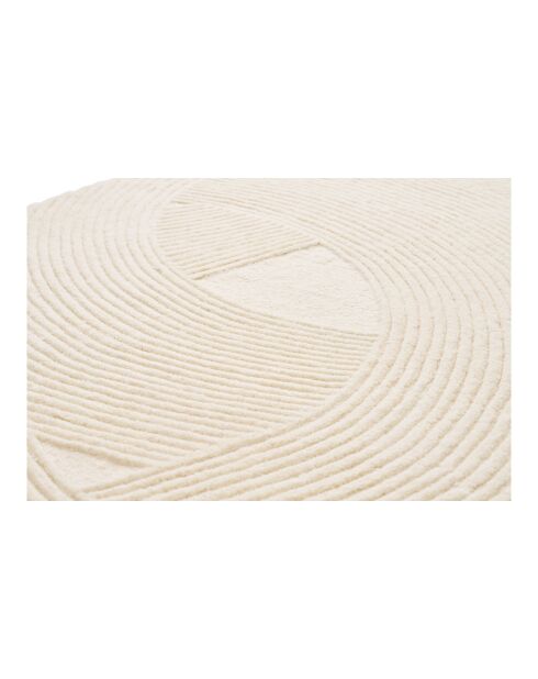 Handgetufteter elfenbeinfarbener Teppich aus Pune, 300 x 200 x cm