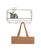 Estante para sombreros Feira de acero gris - 15x45x25 cm