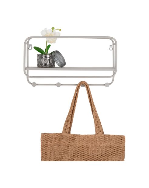 Estante para sombreros Feira de acero gris - 15x45x25 cm