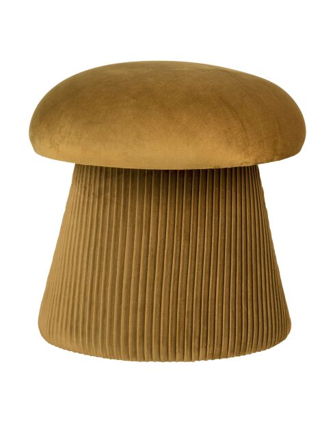 Hampton Pouf velvet ocher - 39x39x42 cm