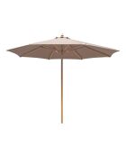 Parasol Austin inclinable mât en bois sable - 300x300x265 cm
