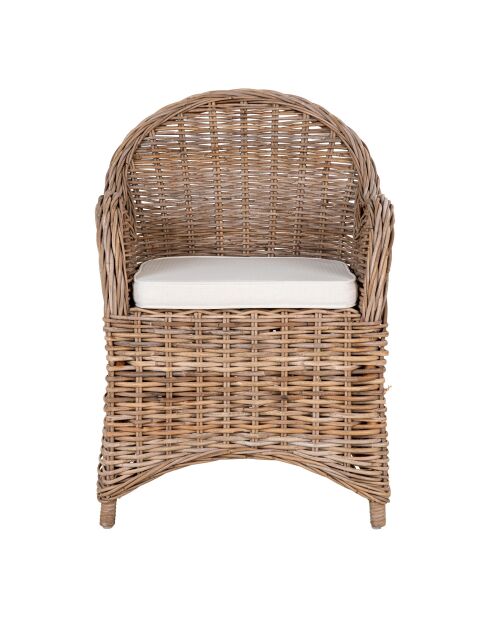 Larisa Esszimmerstuhl mit grauem Kuburattankissen - 56x64x88 cm