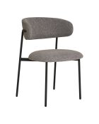 2 sillas de comedor Mira con patas rizadas de color gris claro negro HN1268 - 59x55x795 cm