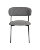 2 sillas de comedor Mira con patas rizadas de color gris claro negro HN1268 - 59x55x795 cm