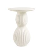 Tavolino Newtown in fibra di argilla bianca - 40x40x55 cm