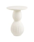 Tavolino Newtown in fibra di argilla bianca - 40x40x55 cm