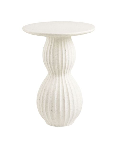 Newtown Beistelltisch aus weißem Fiberton - 40x40x55 cm