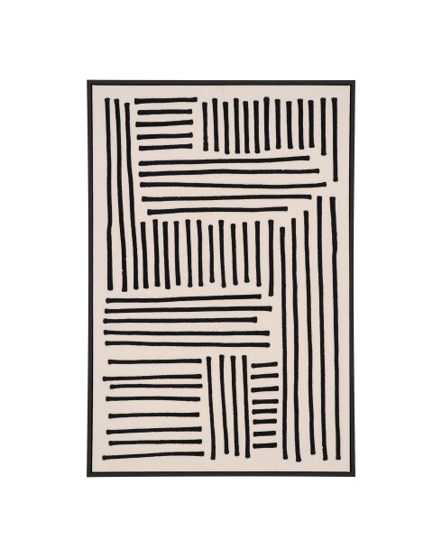 Lipari Leinwandbild Schwarz/Beige bedruckte Leinwand Nr. 1 - 4x60x90 cm