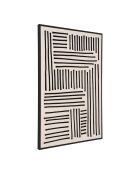 Lipari Leinwandbild Schwarz/Beige bedruckte Leinwand Nr. 1 - 4x60x90 cm
