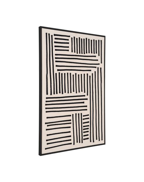 Lipari Leinwandbild Schwarz/Beige bedruckte Leinwand Nr. 1 - 4x60x90 cm