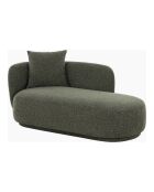 Sofá Mykonos con almohada verde HN1313 - 175x88x85 cm