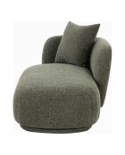 Sofá Mykonos con almohada verde HN1313 - 175x88x85 cm