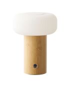 Stafford wiederaufladbare Tischlampe Bambus/Metall/natürlicher Kunststoff/weiß - 135x135x18 cm