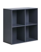 Estantería de pared Horne de madera pintada gris oscuro - 30x69x69 cm