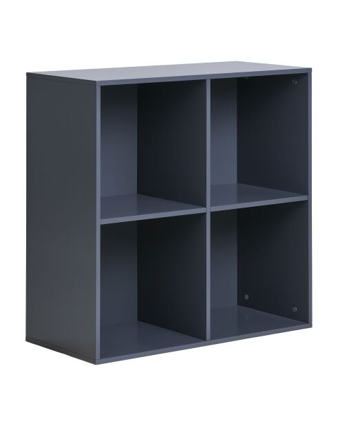 Estantería de pared Horne de madera pintada gris oscuro - 30x69x69 cm