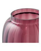 Rauchrote Vase aus mundgeblasenem Glas - 17x17x21 cm