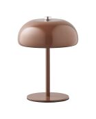 Margate wiederaufladbare Tischlampe aus braunem Metall - 13x13x18 cm