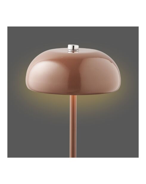 Margate wiederaufladbare Tischlampe aus braunem Metall - 13x13x18 cm