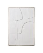 Decorazione murale in rilievo bianco Madeline n. 2 - 3x60x90 cm