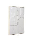 Decorazione murale in rilievo bianco Madeline n. 2 - 3x60x90 cm