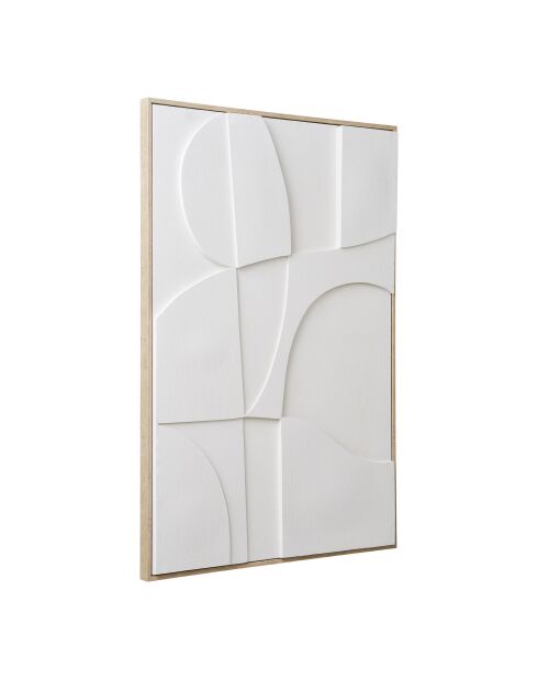 Decoración mural en relieve blanco Madeline nº 2 - 3x60x90 cm
