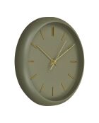 Rossano grüne Wanduhr mit geräuschlosem Uhrwerk - 4x30x30 cm