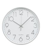 Orologio da parete in argento Lalibela movimento silenzioso - 30x30x45 cm