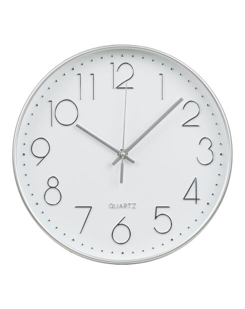 Orologio da parete in argento Lalibela movimento silenzioso - 30x30x45 cm