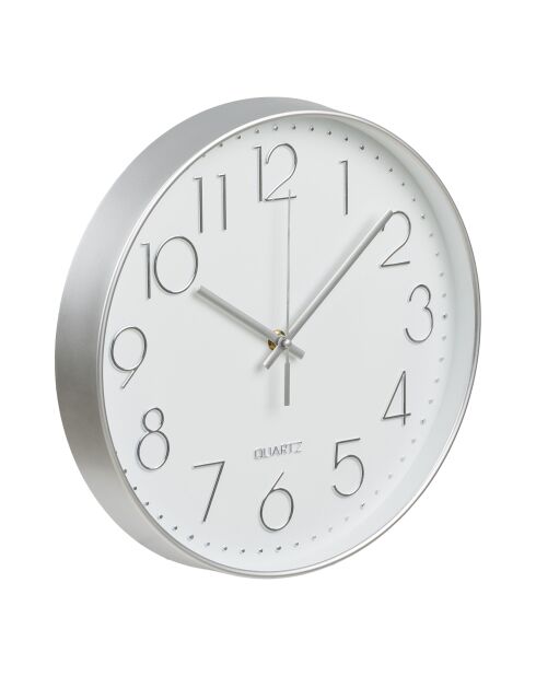 Orologio da parete in argento Lalibela movimento silenzioso - 30x30x45 cm