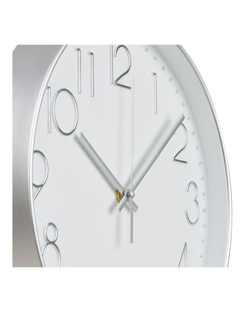 Orologio da parete in argento Lalibela movimento silenzioso - 30x30x45 cm