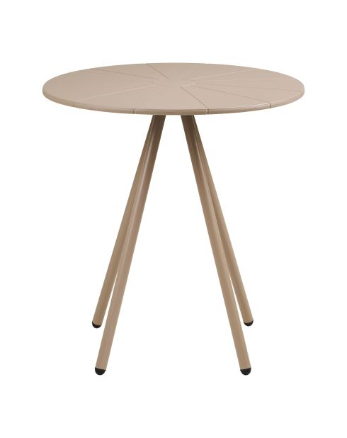 Tavolo da bistrot Barletta in polipropilene/acciaio taupe - 70x70x735 cm