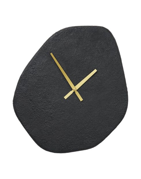 Orologio da parete Vienna a forma organica in cemento nero movimento silenzioso - 35x38x45 cm