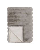 Galena Plaid Kunstfell grau - 180x130x cm