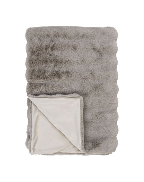 Galena Plaid Kunstfell grau - 180x130x cm