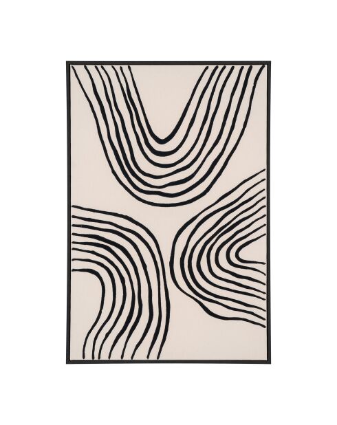 Lipari Leinwandbild Schwarz/Beige bedruckte Leinwand Nr. 2 - 3x60x90 cm