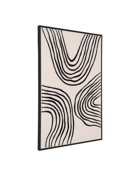 Lipari Leinwandbild Schwarz/Beige bedruckte Leinwand Nr. 2 - 3x60x90 cm