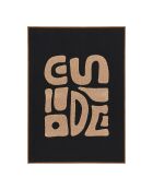 Tine gepolsterte Wanddekoration beige/schwarz - 25x50x70 cm