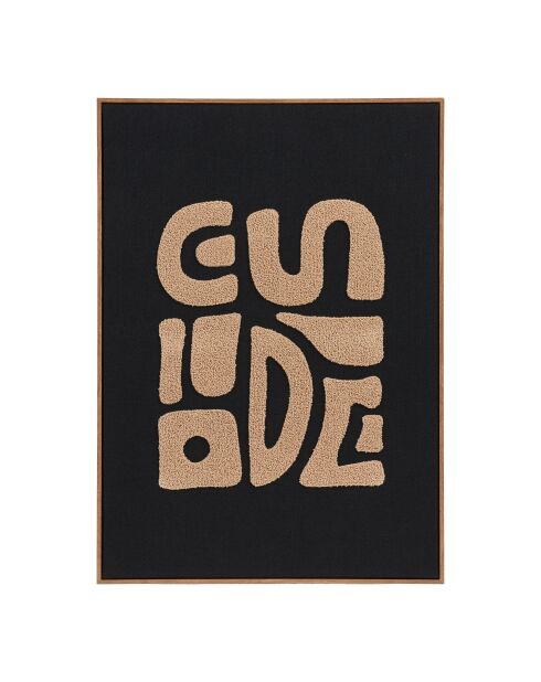 Tine gepolsterte Wanddekoration beige/schwarz - 25x50x70 cm