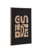 Tine gepolsterte Wanddekoration beige/schwarz - 25x50x70 cm