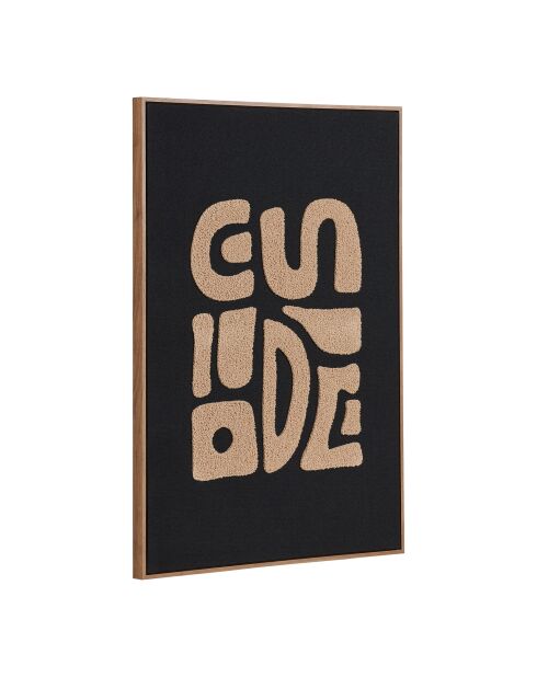 Tine gepolsterte Wanddekoration beige/schwarz - 25x50x70 cm