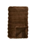 Braunes Plaid aus Kunstfell Galena - 180x130x cm