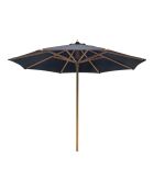 Ombrellone reclinabile Austin con asta in legno nero - 300x300x265 cm